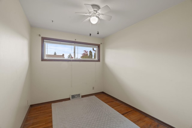 1804 S Blake Rd, Spokane Valley, WA 99216 - spare room with visible vents, baseboards, ceiling fan, and wood finished floors