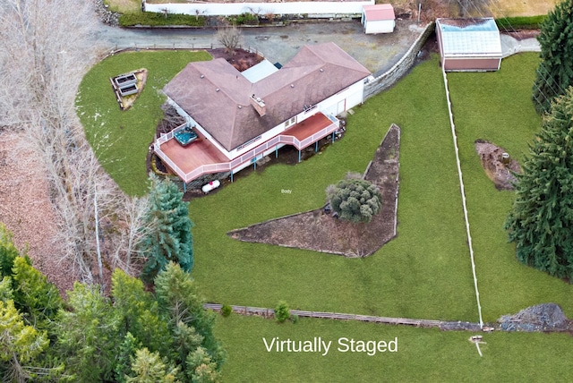 147 N Lindsey St, Tekoa, WA 99033 - drone / aerial view