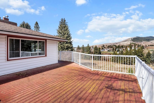 147 N Lindsey St, Tekoa, WA 99033 - deck featuring a mountain view