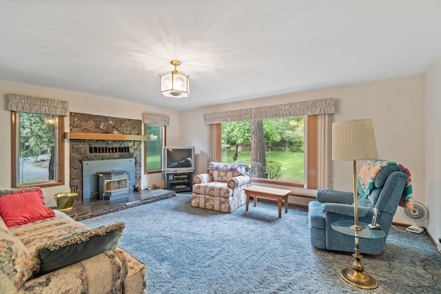 1791 S Leclerc Rd, Newport, WA 99156 - living area featuring a wood stove