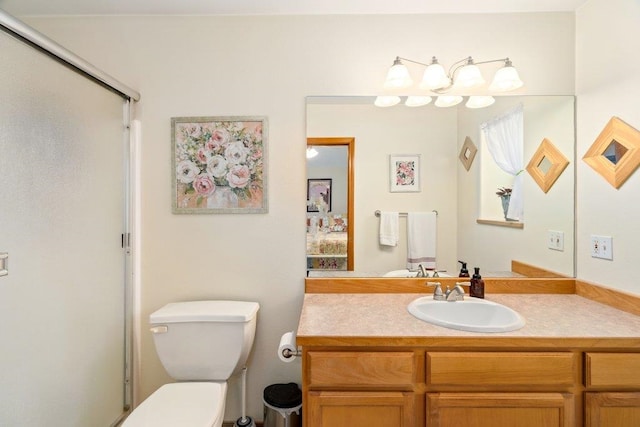 146 Laurelhurst Dr Unit 146, Newport, WA 99156 - ensuite bathroom featuring vanity, toilet, ensuite bath, and a shower stall