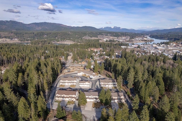 146 Laurelhurst Dr Unit 146, Newport, WA 99156 - drone / aerial view with a wooded view and a water and mountain view