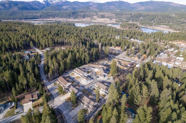 146 Laurelhurst Dr Unit 146, Newport, WA 99156 - drone / aerial view with a forest view and a water and mountain view