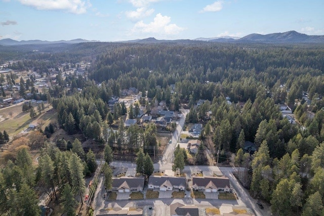 146 Laurelhurst Dr Unit 146, Newport, WA 99156 - drone / aerial view featuring a mountain view, a forest view, and a residential view
