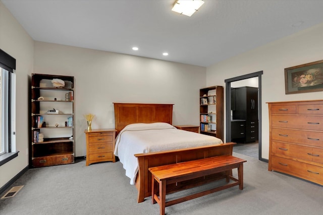 2121 E Cherrytree Ln, Spokane, WA 99203 - bedroom with recessed lighting, light carpet, baseboards, and visible vents