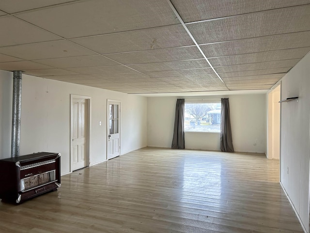 unfurnished living room with wood finished floors