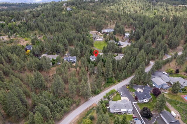 4720 S Wildwood Ln, Spokane, WA 99206 - drone / aerial view featuring a residential view and a forest view