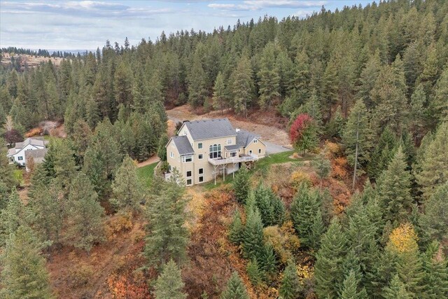 6808 S Jackson Ridge Ln, Greenacres, WA 99016 - bird's eye view featuring a forest view