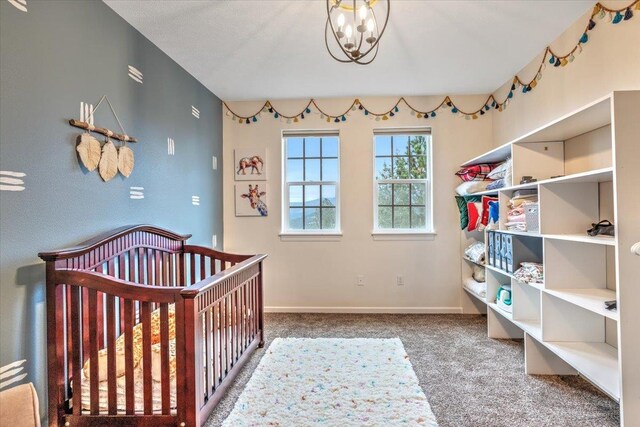 6808 S Jackson Ridge Ln, Greenacres, WA 99016 - bedroom featuring baseboards, carpet floors, and a nursery area