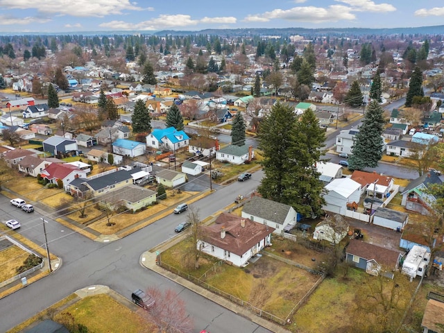drone / aerial view with a residential view