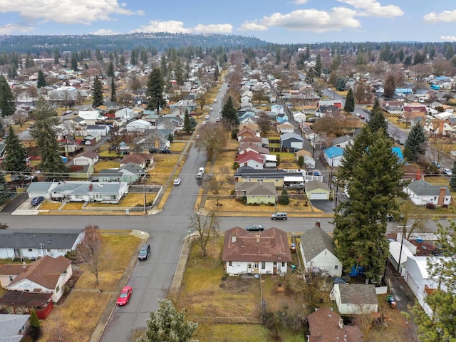 aerial view featuring a residential view