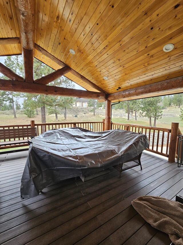 21319 E Harvard Vistas Ln, Newman Lake, WA 99025 - view of wooden deck