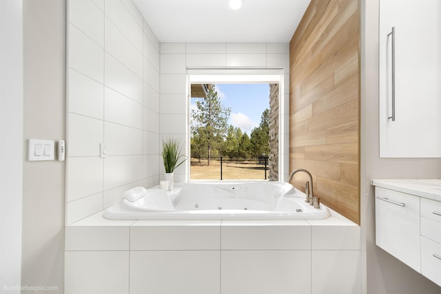 27809 N Bruce Rd, Chattaroy, WA 99003 - bathroom featuring vanity and a jetted tub