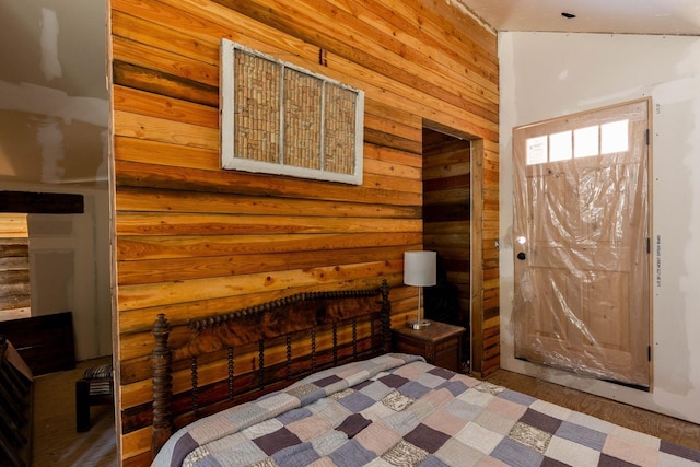 4004P N Northport Flat Creek Rd, Northport, WA 99157 - bedroom with log walls