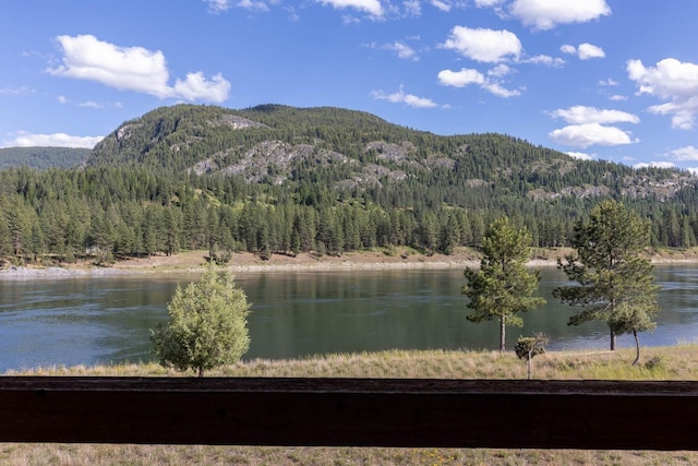 4004P N Northport Flat Creek Rd, Northport, WA 99157 - property view of water with a mountain view and a wooded view