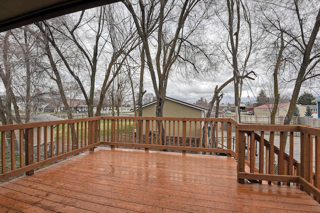 4718 N Campbell Rd, Otis Orchards, WA 99027 - deck featuring a residential view and fence
