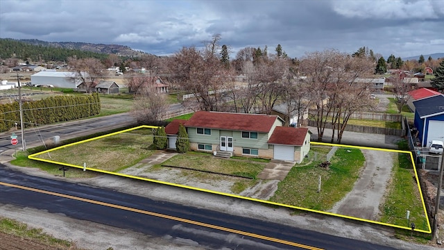 4718 N Campbell Rd, Otis Orchards, WA 99027 - aerial perspective of suburban area with property boundaries highlighted