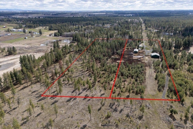 1810 W Paradise Rd, Spokane, WA 99224 - birds eye view of property with a forest view