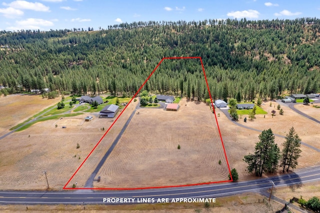 14505 W Coulee Hite Rd, Spokane, WA 99224 - drone / aerial view with a forest view