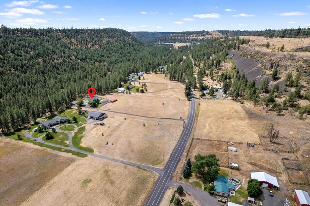 14505 W Coulee Hite Rd, Spokane, WA 99224 - birds eye view of property with a forest view
