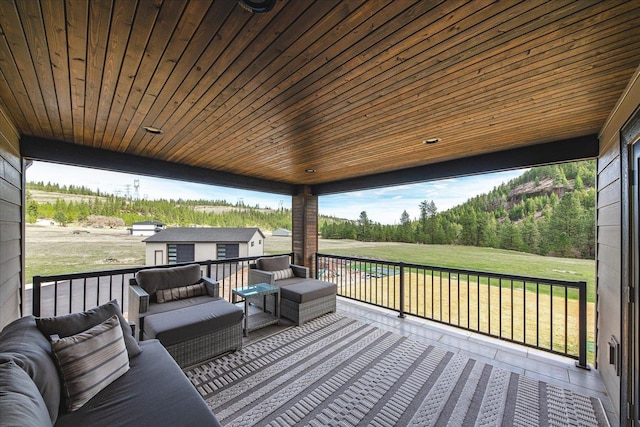 16215 W Coulee Hite Rd, Spokane, WA 99224 - deck with an outdoor structure and an outdoor living space