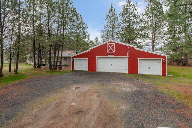 12716 N Yale Rd, Mead, WA 99021 - detached garage featuring dirt driveway