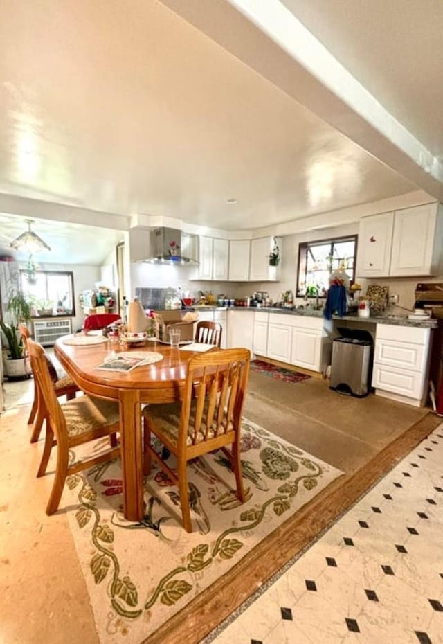 dining area featuring a wealth of natural light