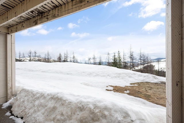 view of snowy yard