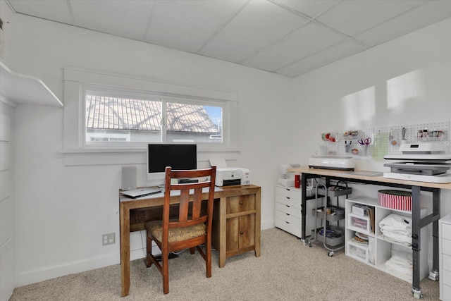 404 N Washington Ave, Newport, WA 99156 - office area with baseboards and a paneled ceiling
