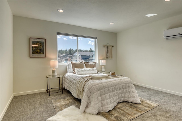 4907 E 6th Avenue 4909E 6Th Ave, Spokane Valley, WA 99212 - carpeted bedroom featuring baseboards, recessed lighting, and a wall mounted air conditioner