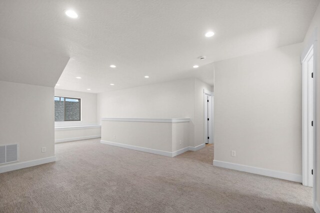 13310 N Starling Ln, Spokane, WA 99208 - below grade area featuring recessed lighting, baseboards, visible vents, and carpet floors