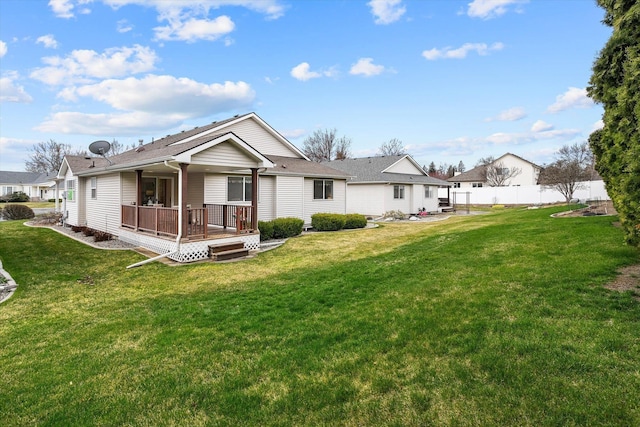 2603 S Sunnybrook Ln, Spokane, WA 99037 - rear view of house with a wooden deck and roof with shingles