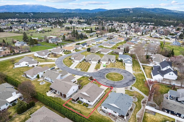 2603 S Sunnybrook Ln, Spokane, WA 99037 - aerial perspective of suburban area with mountains