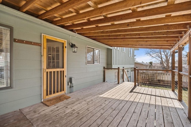 view of wooden deck