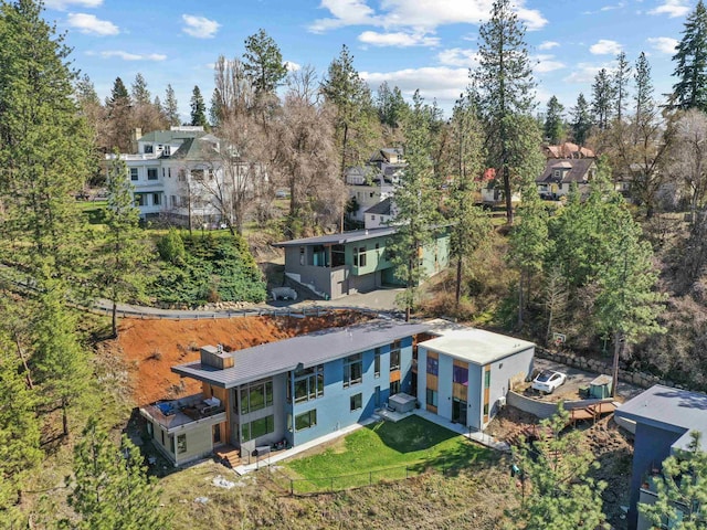 aerial view featuring a residential view