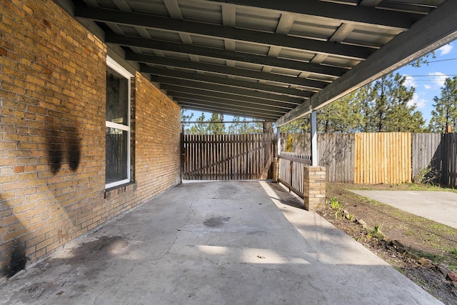 view of patio / terrace with a fenced backyard