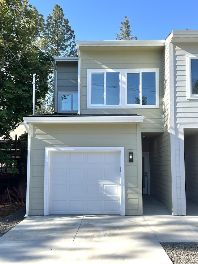 view of front of property with an attached garage