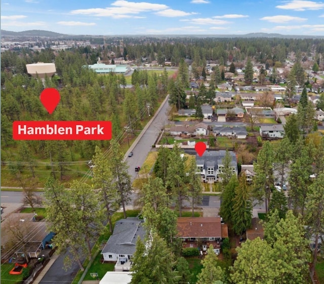 bird's eye view with a residential view