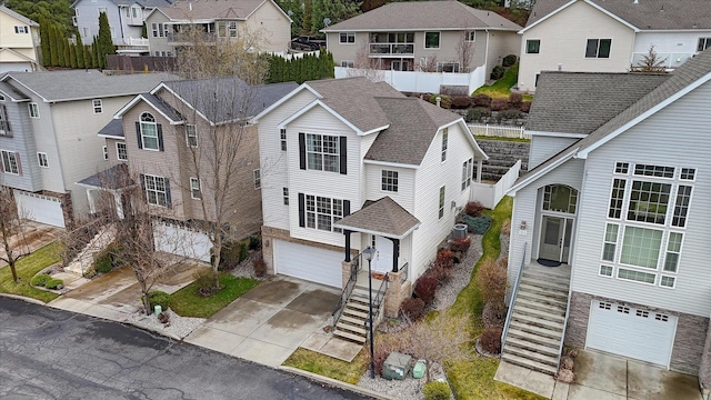 drone / aerial view featuring a residential view