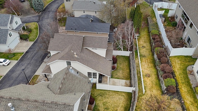 bird's eye view featuring a residential view
