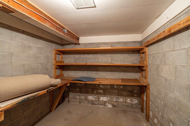storage room with visible vents