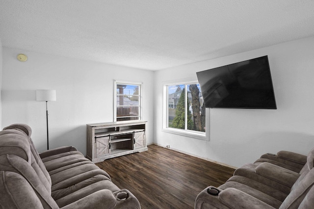 living area with wood finished floors