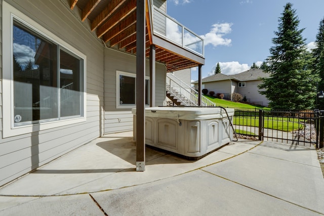 6519 W Kitsap Dr, Spokane, WA 99208 - view of patio / terrace featuring stairway and fence
