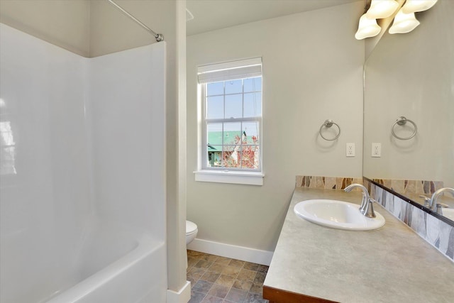 6610 S Springview St, Spokane, WA 99224 - full bathroom with vanity,  shower combination, and stone finish floors
