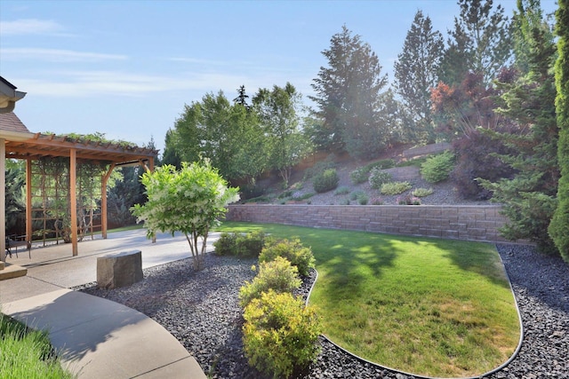 6610 S Springview St, Spokane, WA 99224 - view of green lawn with a pergola and a patio area