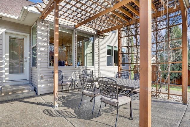 6610 S Springview St, Spokane, WA 99224 - view of patio / terrace with a pergola and outdoor dining area