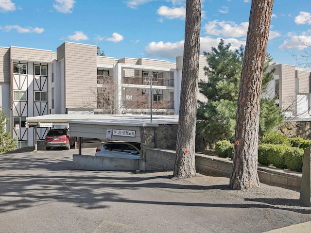 view of parking / parking lot
