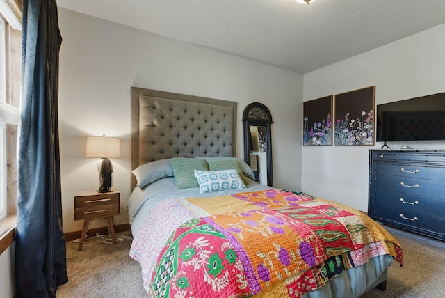 bedroom featuring carpet