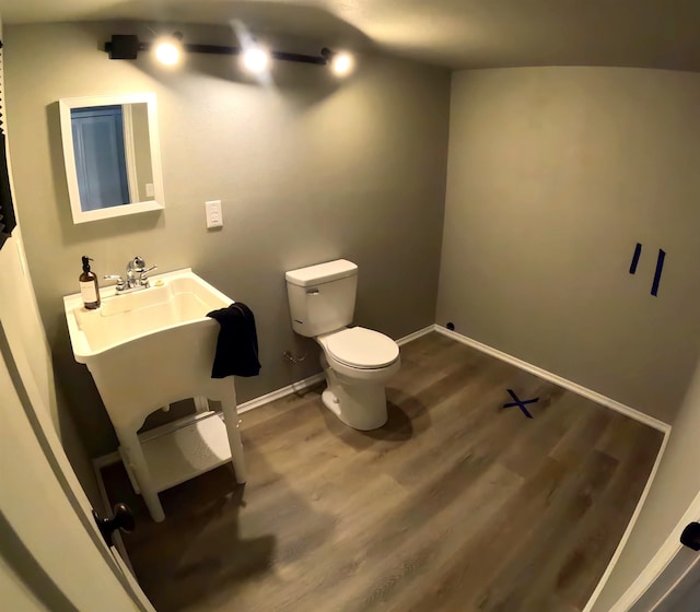 1217 S Greenacres Rd, Greenacres, WA 99016 - half bath featuring toilet and wood finished floors