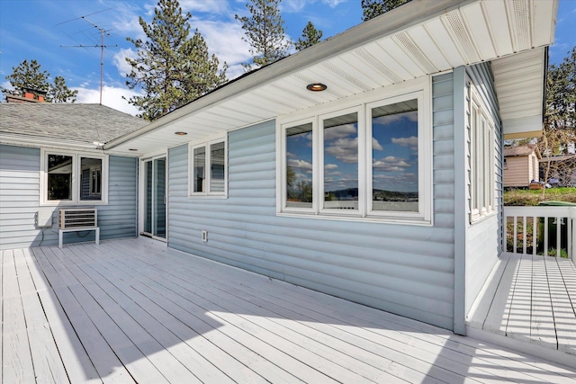 view of wooden deck